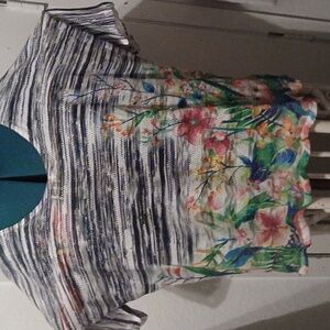 Floral Striped Women's Top